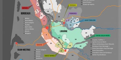 Բորդո գինին երկրի քարտեզ